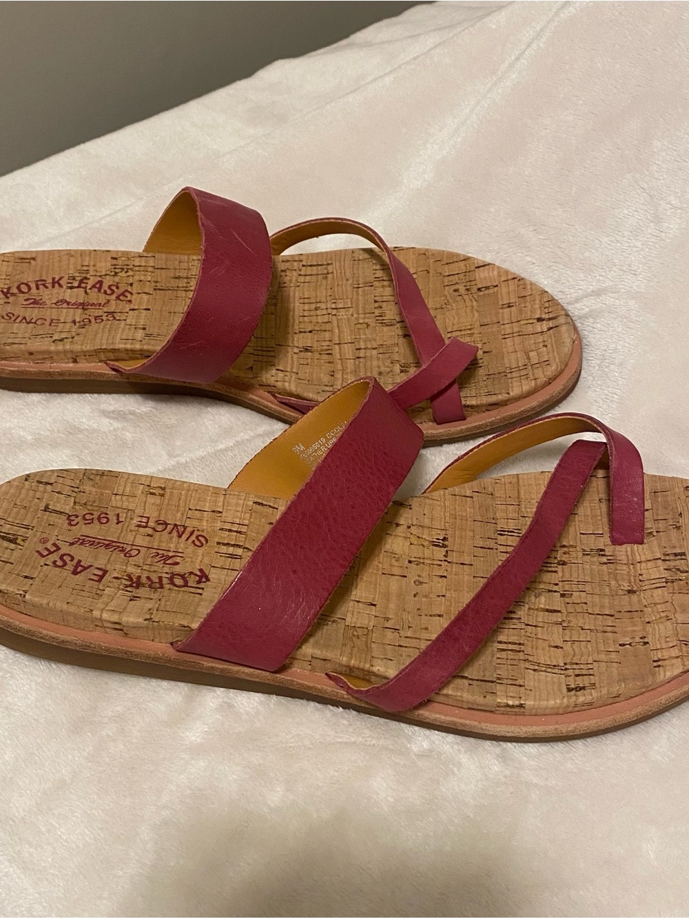 🌸 Kork-Ease Belinda Women's Wine Red Cork Slide Sandal - Picture 4 of 10